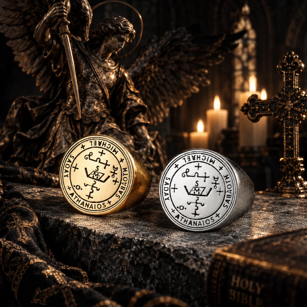 Stainless Steel Archangel Michael Seal Ring