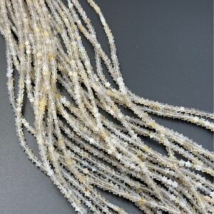 White chalcedony star and heart bead strands