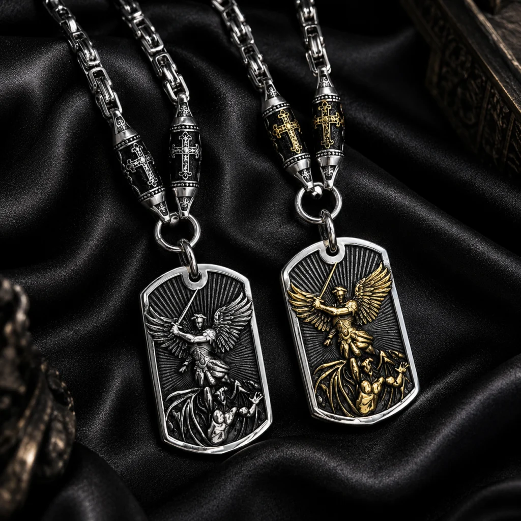 Gothic Cross Byzantine Necklace