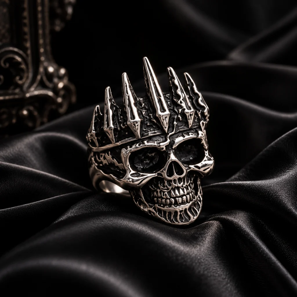 Bold Men’s Skull Ring Made of 316 Stainless Steel.