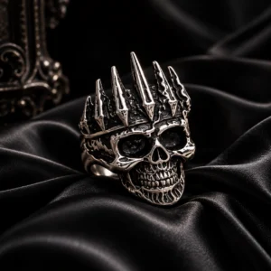 Bold Men’s Skull Ring Made of 316 Stainless Steel.