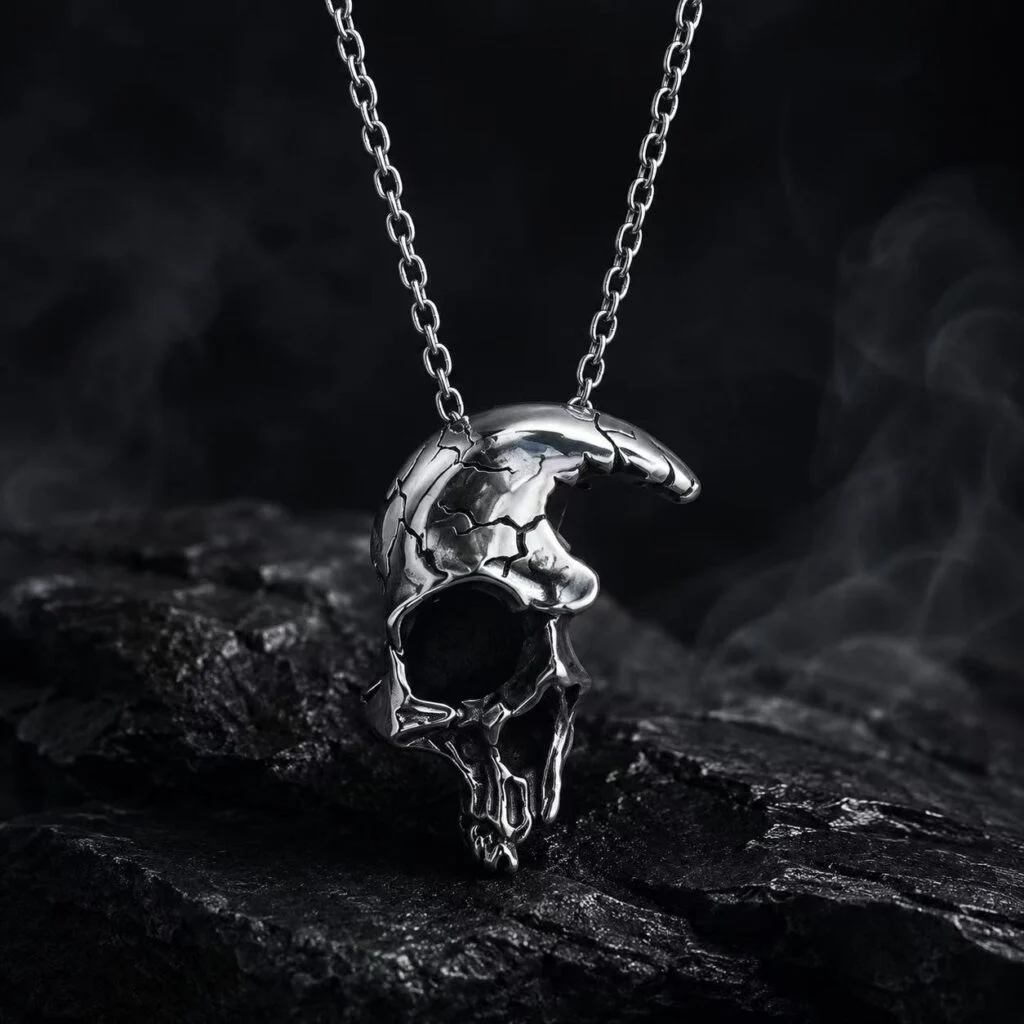 Oversized Skull Mask Pendant